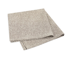 One new grey napkin isolated on white