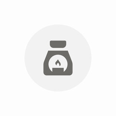 essential oil scent burn icon sign vector