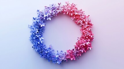 Floral Circle Frame - Elegant Background - Design Element