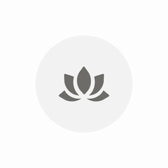 lotus flowers icon sign vector