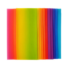 Vibrant Silicone Baking Mat with Rainbow Pleated Fabric Isolated on Transparent Background