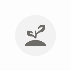 sprout grow icon sign vector