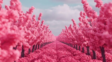 Cherry blossom season in bloom scenic landscape nature photography vibrant environment serene viewpoint seasonal beauty concept