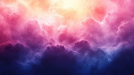 Obraz premium A vibrant cosmic cloudscape with hues of pink, purple, and blue.