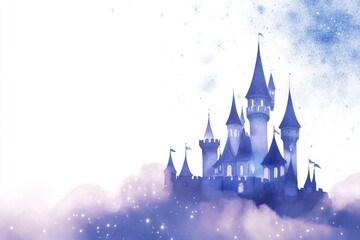Whimsical Castle Illustration With Dreamy
