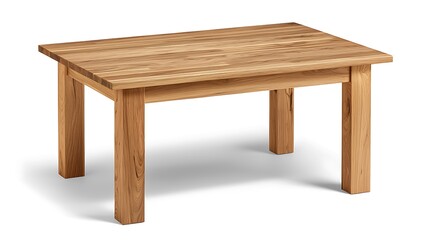 A wooden table with a white background