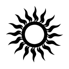 sun icon, sun silhouette vector -, sun Editable Vector Illustration.