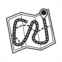 Wayfinding and Map Route Icon for Digital Use