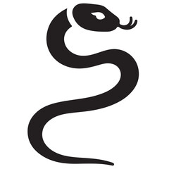 Fototapeta premium Elegant Snake Silhouette Vector Graphic for Unique Tattoo Designs