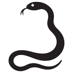 Snake Silhouette Vector Illustration Reptile Graphic for Nature