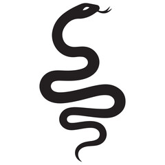 Silhouette snake vector illustration serpent reptile viper snake design