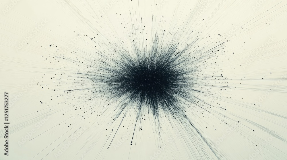 Poster a conceptual image of a wi-fi symbol composed of digital lines and particles, radiating from a centr
