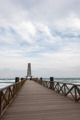Naklejka premium pier in the sea