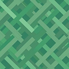 Abstract Green Pattern with Geometric Shapes
