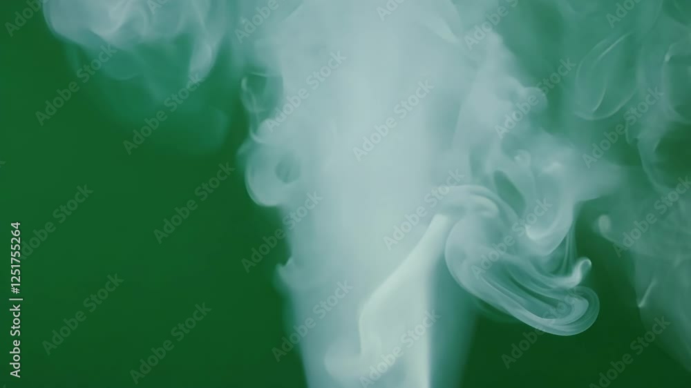 Poster light reflecting off swirling particles within the smoke adding depth to the scene. green screen chr