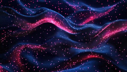 Obraz premium Abstract Cosmic Waves: Digital Art of Celestial Fabric