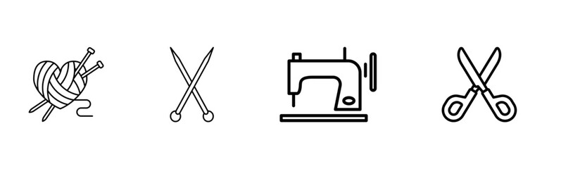 Handmade Crafts Icon Set