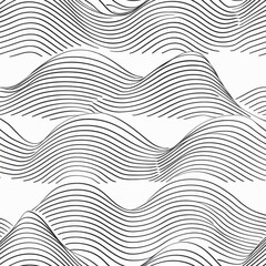 Abstract Black and White Wave Pattern Design