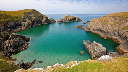 Tranquil coastal landscape secluded cove nature photography serene ocean views natural beauty scenic overlook