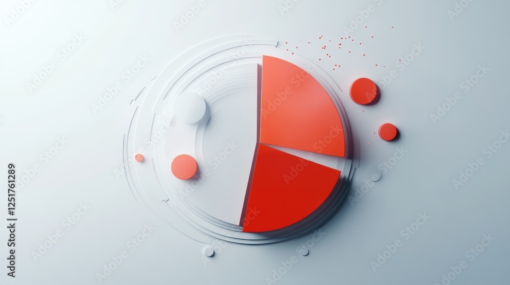 Poster a dynamic d pie chart illustrating survey results, with animated segments expanding and retracting, 