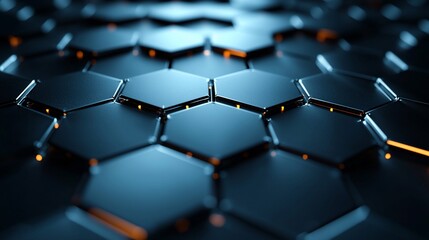 Obraz premium Abstract hexagonal surface, modern technology, futuristic design, background image