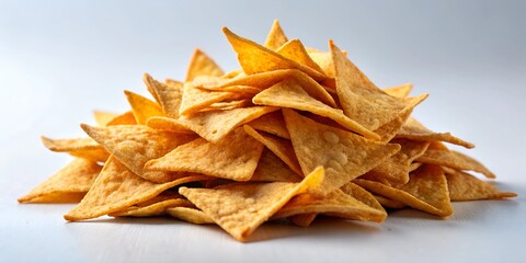 Delicious potato chips, isolated on transparent white background, clipping path