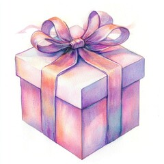 Obraz premium beautifully wrapped gift box with colorful ribbon, perfect for celebrations