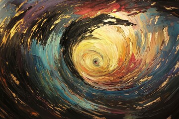 Gold-Tinted Energy Swirl – Abstract Art for Creative Projects