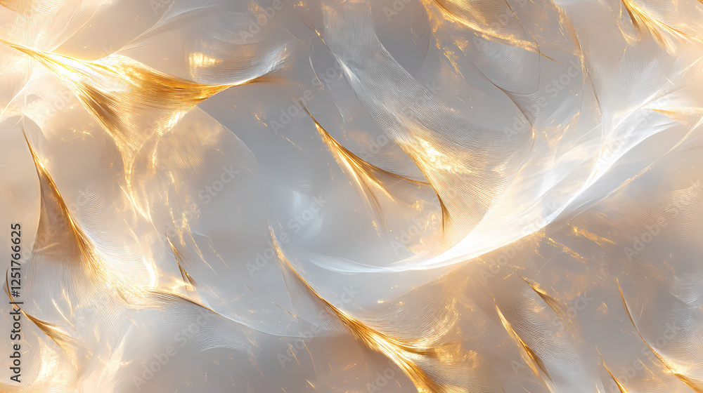 Poster abstract light patterns create a mesmerizing flow in a soft background. generative ai