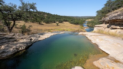 Tranquil river adventure texas hill country nature photography serene landscape scenic viewpoint natural beauty exploration