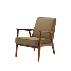 Mid-Century Modern Armchair with Wooden Frame