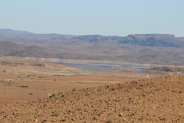 View of Ouarzazate Lake, Barrage El Mansour Eddahbi