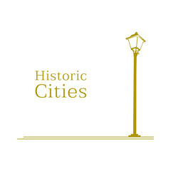 antique street lamp post