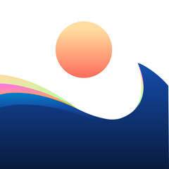 abstract colorful wave background