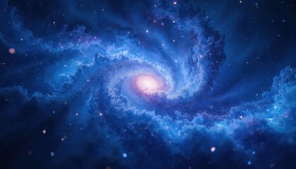 Obraz premium A Majestic Spiral Galaxy Unveiling Cosmic Beauty and Celestial Wonder