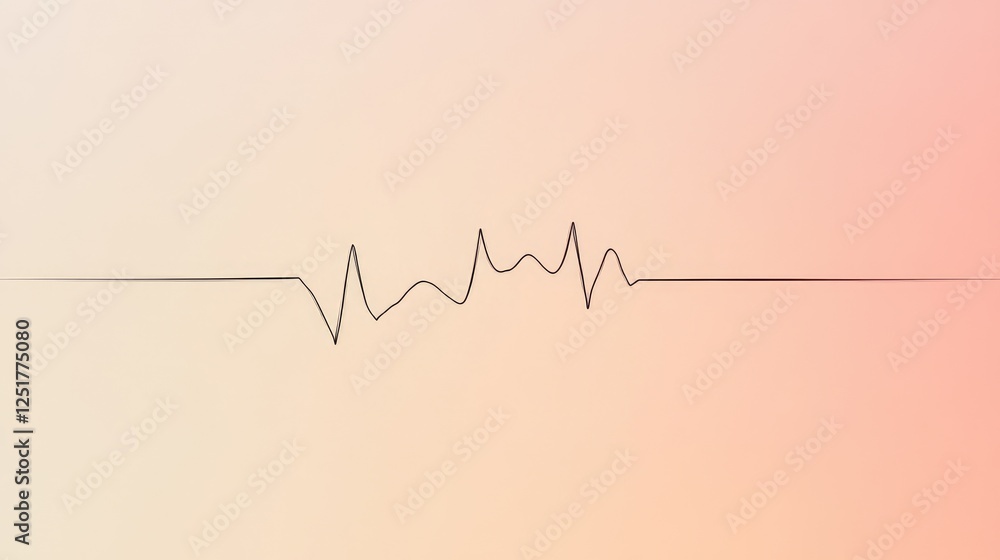 Poster a simple yet striking graphic of a heartbeat line transitioning from a flat line to a rhythmic pulse