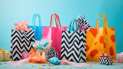 Colorful Gift Bags and Wrapping for Celebrations and Events
