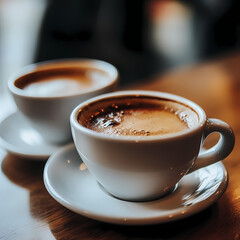 Sipping warm coffee in a cozy cafe during a relaxed afternoon gathering. Generative AI