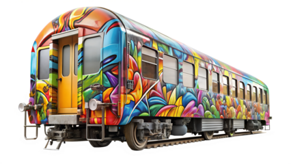 toy train isolated on white background