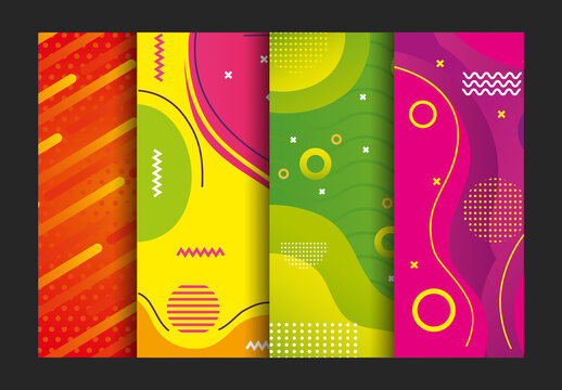 Colorful Vibrant Gradient Abstract Background Collection
