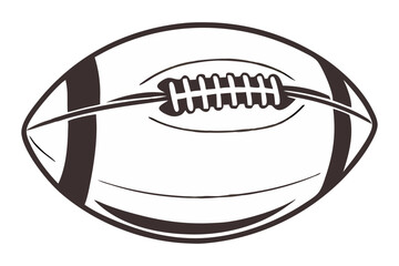 Vector SVG illustration of an American football on a white background. Ideal for sports-related designs, logos, and graphics.