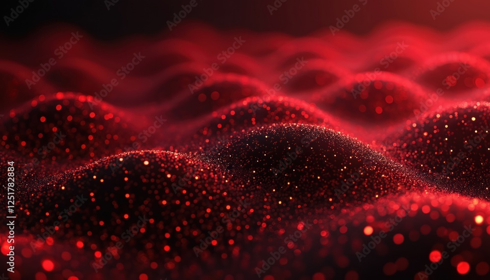 Leinwandbilder abstract dark tech texture shows red matrix grid with futuristic graphic design. it evokes modern di