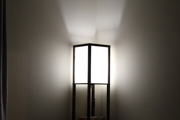 Warm light from the lamp!