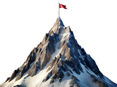 swiss flag on the mountain