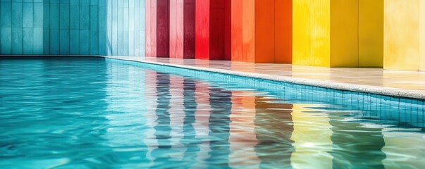 Abstract modern typography layout flat design side view minimalist theme water color Complementary Color Scheme