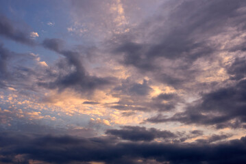 Fototapeta premium Blue sky full of white clouds, sunny day