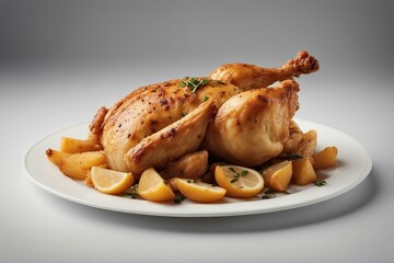 Hot and Crispy Chicken with a Flavorful Crunch. Generative AI