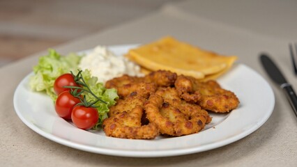 Crispy Fried Calamari with Tartar Sauce and Flatbread