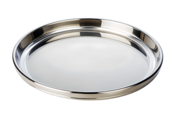 silver plate isolated on white background