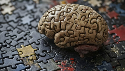 Human Brain and Jigsaw Puzzle: A Concept of Mental Health and Cognitive Psychology AI Generated